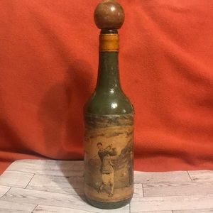 Genuine Leather Fausto Corduri Golf Themed made in Italy wine bottle